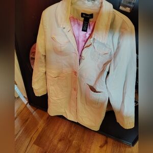 Denim&Co Cream Utility Jacket /  Size Medium